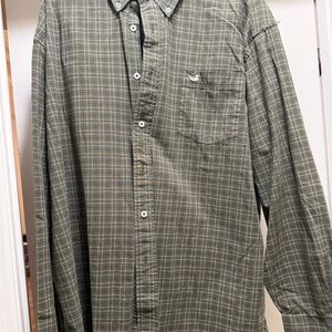 Southern Marsh Olive Plaid Button Down Shirt